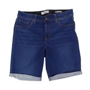 Angels Forever Young Girls Sculpt Bermuda Shorts Dark Wash Blue Denim Size 14